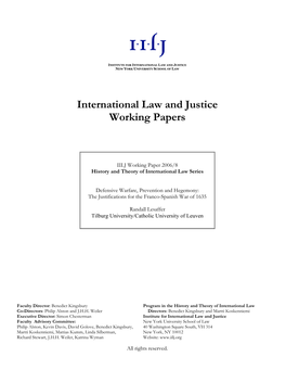 International Law and Justice Working Papers