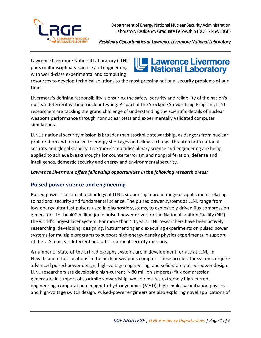 Pulsed Power Science and Engineering