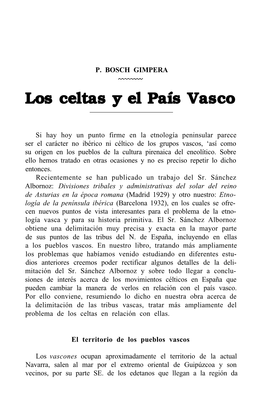 Los Celtas Y El País Vasco