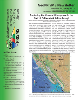 Rupturing Continental Lithosphere in the Gulf Of