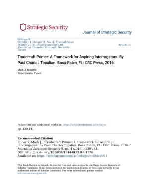Tradecraft Primer: a Framework for Aspiring Interrogators