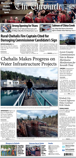 Chehalis Makes Progress on Water Infrastructure Projects