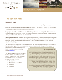 The Speech Acts