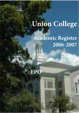 Union College 2006-2007 Academic Register