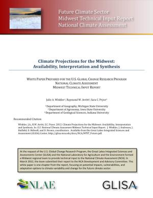 Climate Projections for the Midwest: Availability, Interpretation and Synthesis