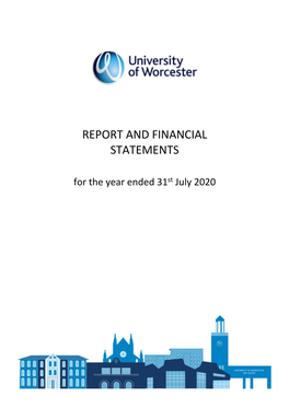 REPORT and FINANCIAL STATEMENTS for the Year Ended 31St July 2020