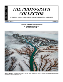 The Photograph Collector Information, Opinion, and Advice for Collectors, Curators, and Dealers N E W S L T R