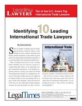 Identifying Leading International Trade Lawyers