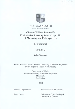 Charles Villiers Stanford's Preludes for Piano Op.163 and Op.179: A
