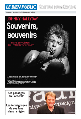 JOHNNY HALLYDAY Souvenirs, Souvenirs NOTRE SUPPLÉMENT COLLECTOR DE SEIZE PAGES