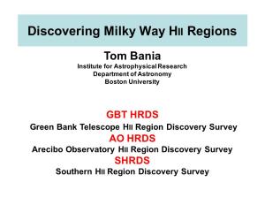 Discovering Milky Way HII Regions
