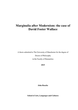 The Case of David Foster Wallace