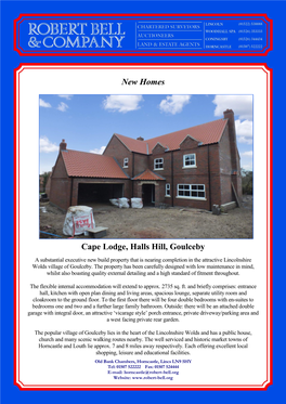 New Homes Cape Lodge, Halls Hill, Goulceby