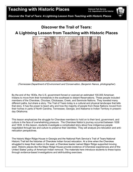 Trail of Tears: a Lightning Lesson from Teaching with Historic Places