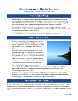 2016 Seneca Lake Water Quality Overview