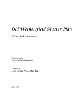 Old Wethersfield Master Plan.Pdf