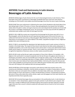 Beverages of Latin America