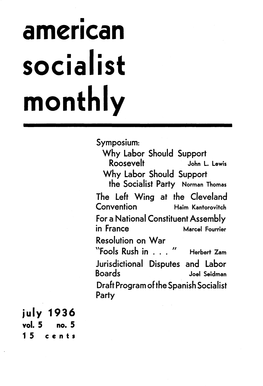 Amencan Socialist Monthly
