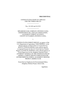 PRECEDENTIAL UNITED STATES COURT of APPEALS for the THIRD CIRCUIT Nos. 10-1265 and 10-2332 MINARD RUN OIL COMPANY; PENNSYLVANIA