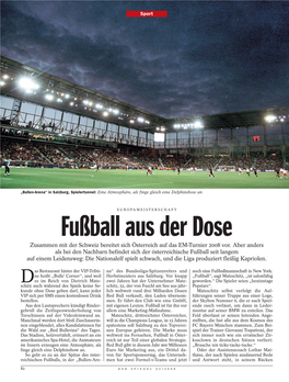 Fußball Aus Der Dose Zusammen Mit Der Schweiz Bereitet Sich Österreich Auf Das EM-Turnier 2008 Vor