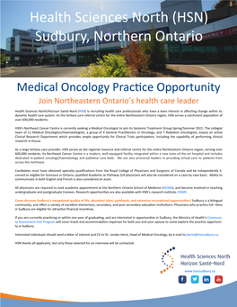 Health Sciences North (HSN) Sudbury, Northern Ontario