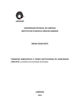 Universidade Estadual De Campinas Instituto De Filosofia E Ciências Humanas