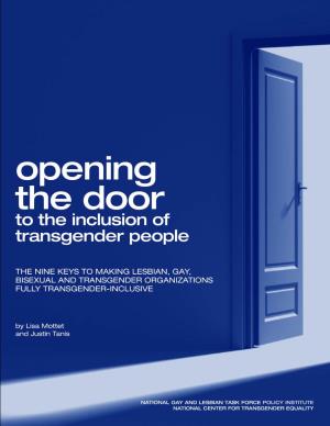 Opening the Door Transgender People National Center for Transgender Equality