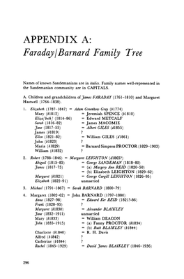 Faraday/Barnard Family Tree
