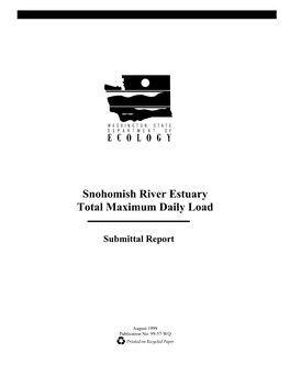Snohomish River Estuary Total Maximum Daily Load