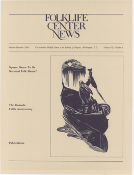 Folklife Center News, Volume 7 Number 4