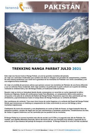 Taranna Pakistan Trekking Nanga Parbat Julio 2021