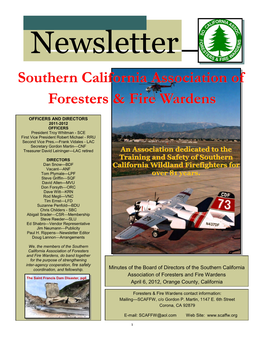 Southern California Association of Foresters Foresters & Fire Wardens & Fire Wardens