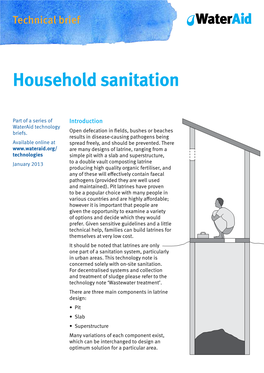 Household Sanitation