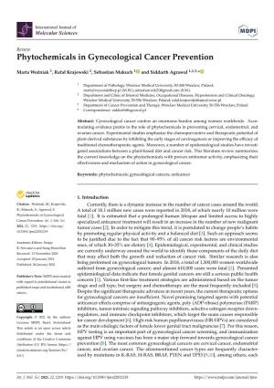 Phytochemicals in Gynecological Cancer Prevention