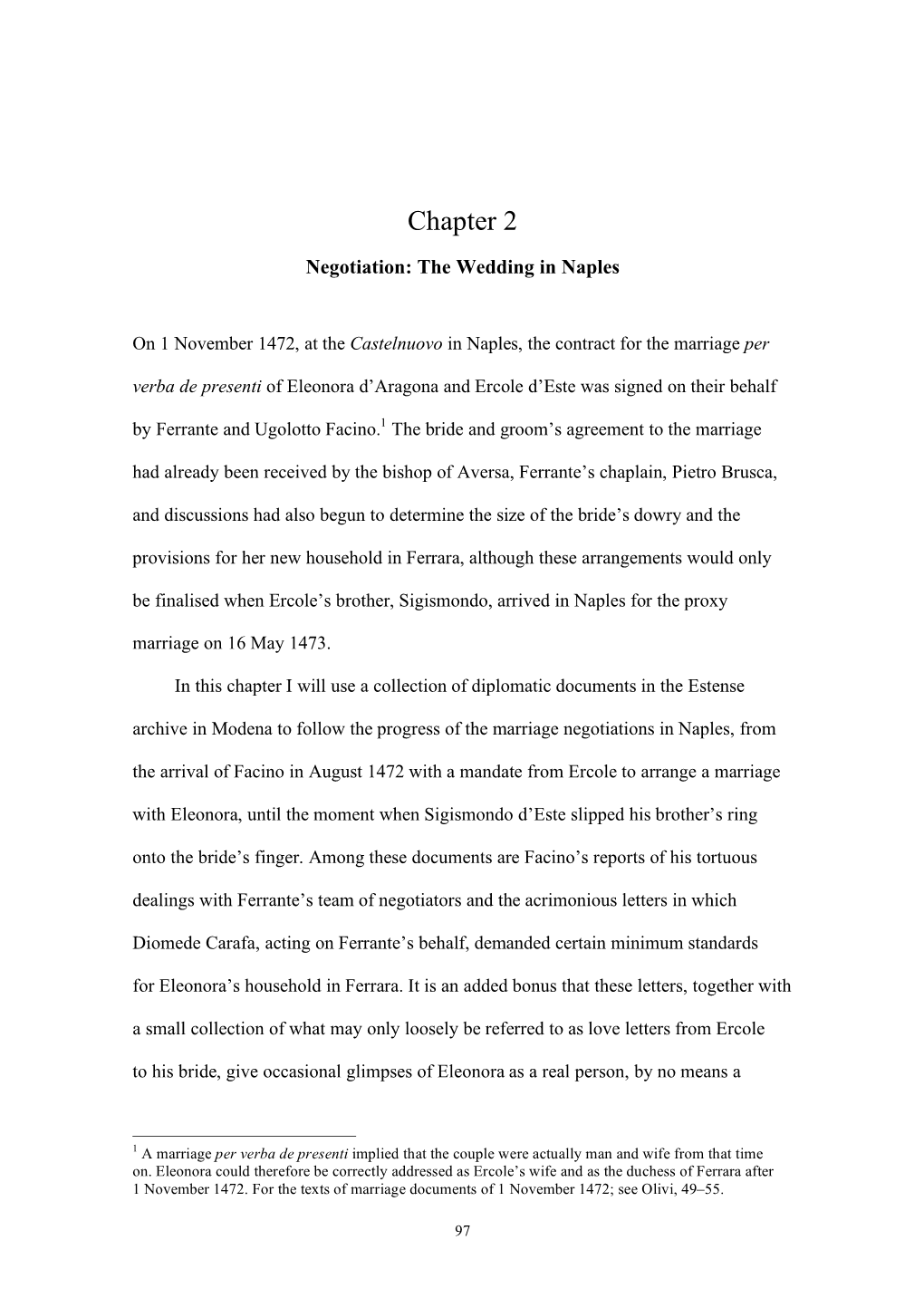 9. Chapter 2 Negotiation the Wedding in Naples 96–137 DB2622012
