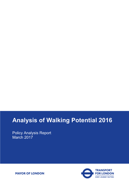 Analysis of Walking Potential 2016