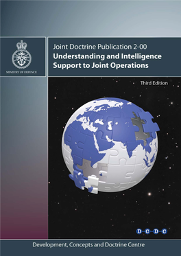 Understanding and Intelligence Support to Joint Operations