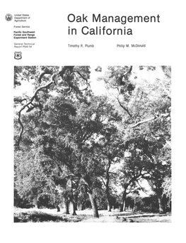 Oak Management in California