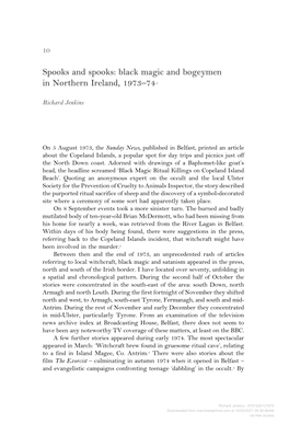Black Magic and Bogeymen in Northern Ireland, 1973–741