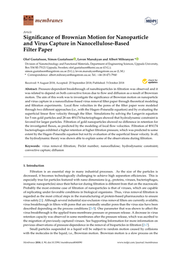 Significance of Brownian Motion for Nanoparticle and Virus Capture In
