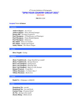 "DPW FOUR COUNTRY CIRCUIT 2021" Salon Croatia