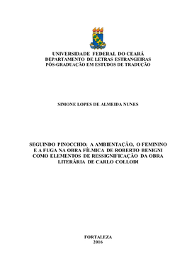 Universidade Federal Do Ceará Seguindo Pinocchio