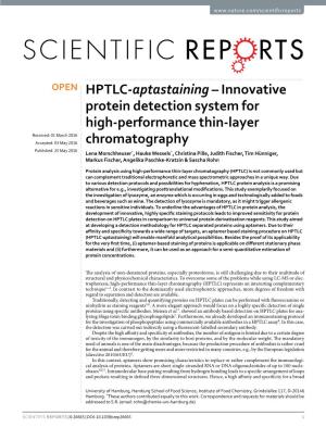 HPTLC-Aptastaining – Innovative Protein Detection System for High