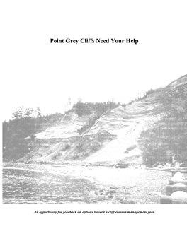 UBC/Pacific Spirit Park Cliff Erosion Management Planning