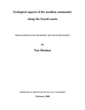 Ecological Aspects of the Ascidian Community Along the Israeli Coasts