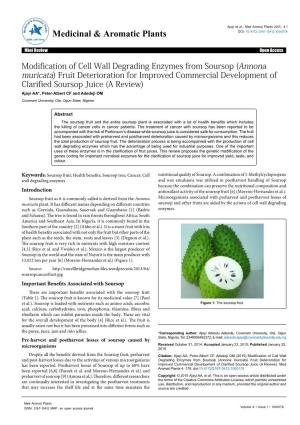 Modification of Cell Wall Degrading Enzymes from Soursop (Annona