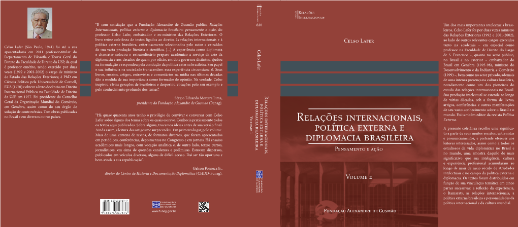 Relações Internacionais, Política Externa E Diplomacia Brasileira Pensamento E Ação