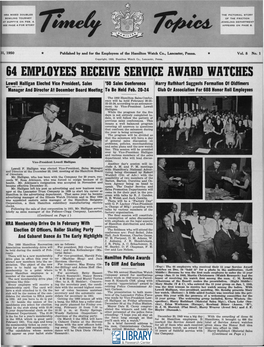 64 Employees Receive Service Award Watches
