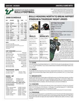 Bulls Football O: (813) 974-4087 | C: (813) 410-1194 | Woodruff@Admin.Usf.Edu