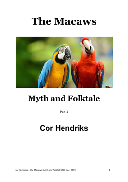 Cor Hendriks – the Macaws: Myth and Folktale (PDF Dec